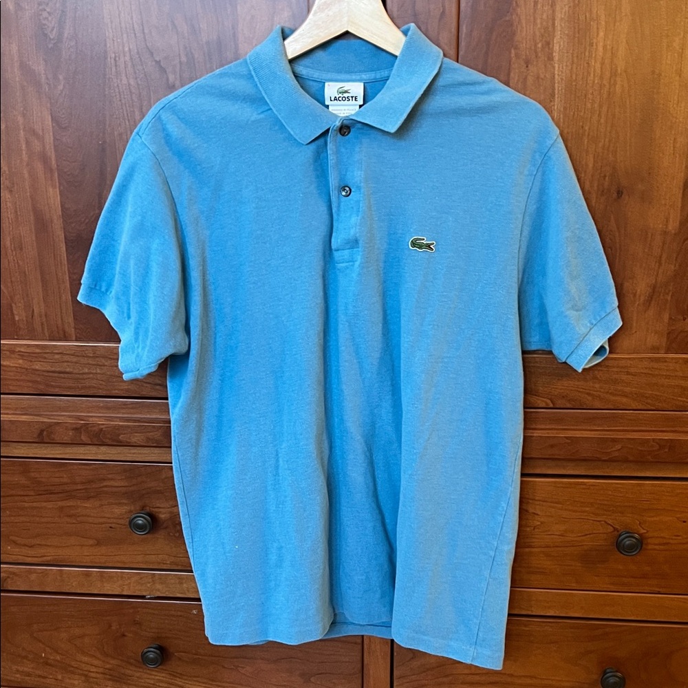 Lacoste blue cotton polo